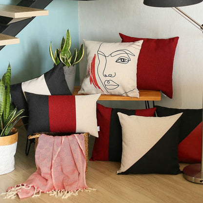18" Red Throw Pillow Cover