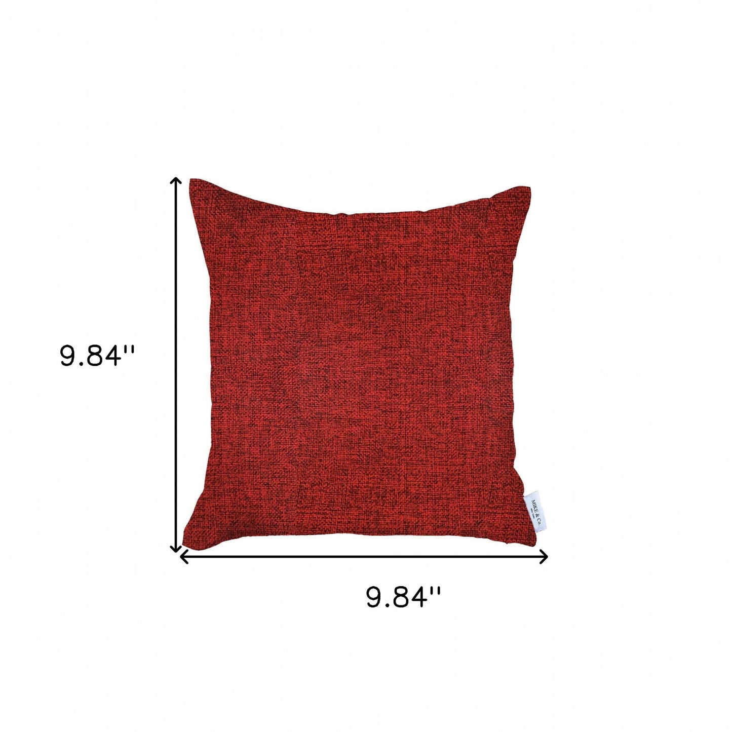 18" X 18" Red Solid Color Zippered Handmade Polyester Throw Pillow Cover