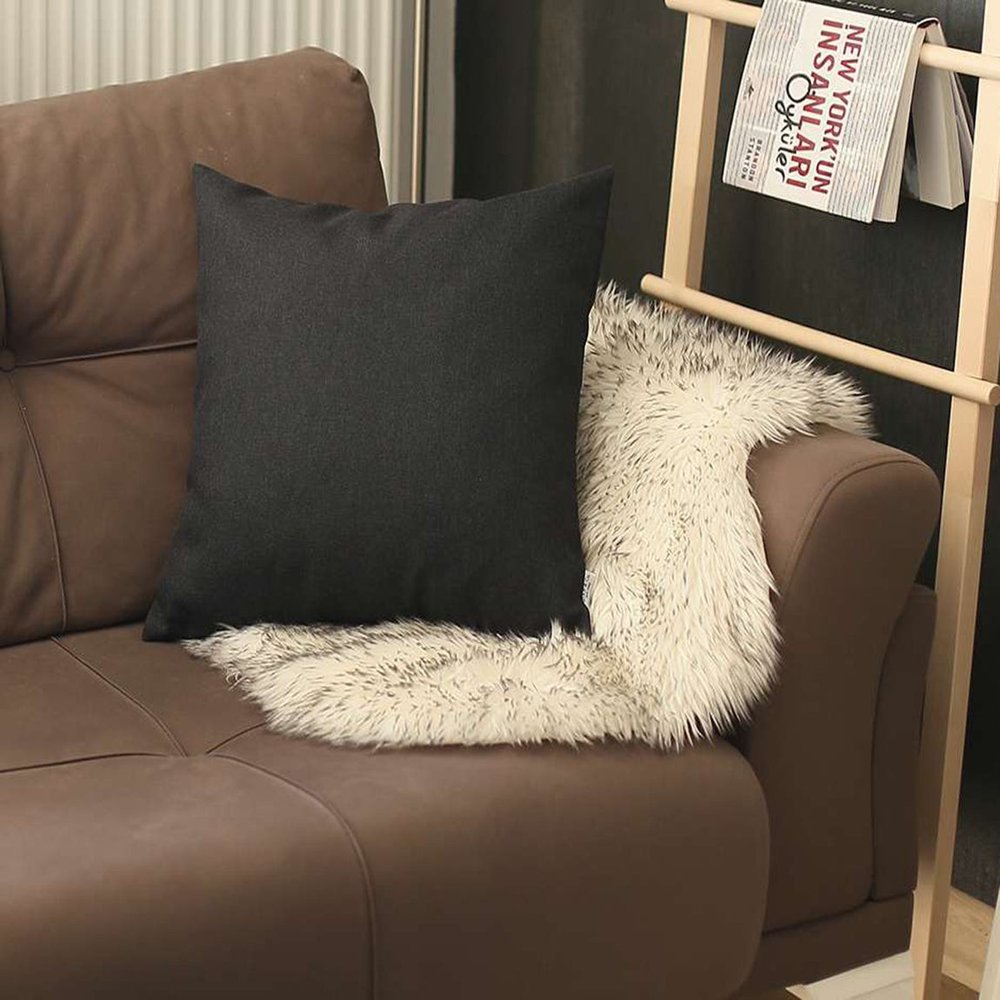 18" Black Throw Pillow Cover