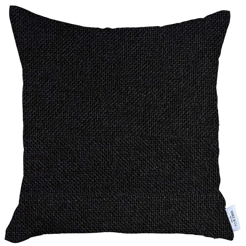 18" Black Throw Pillow Cover
