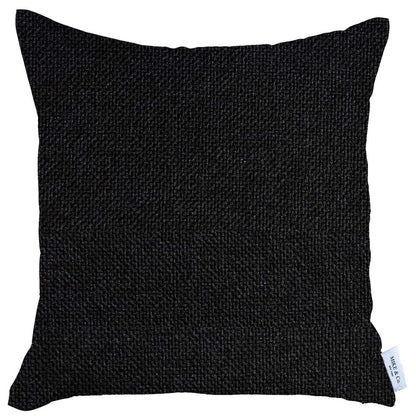 18" Black Throw Pillow Cover