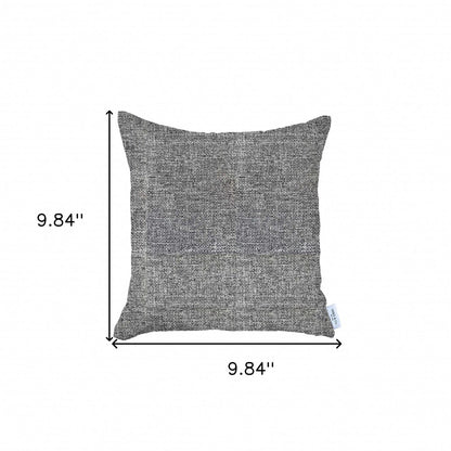 18" Black and Gray Throw Pillow Cover
