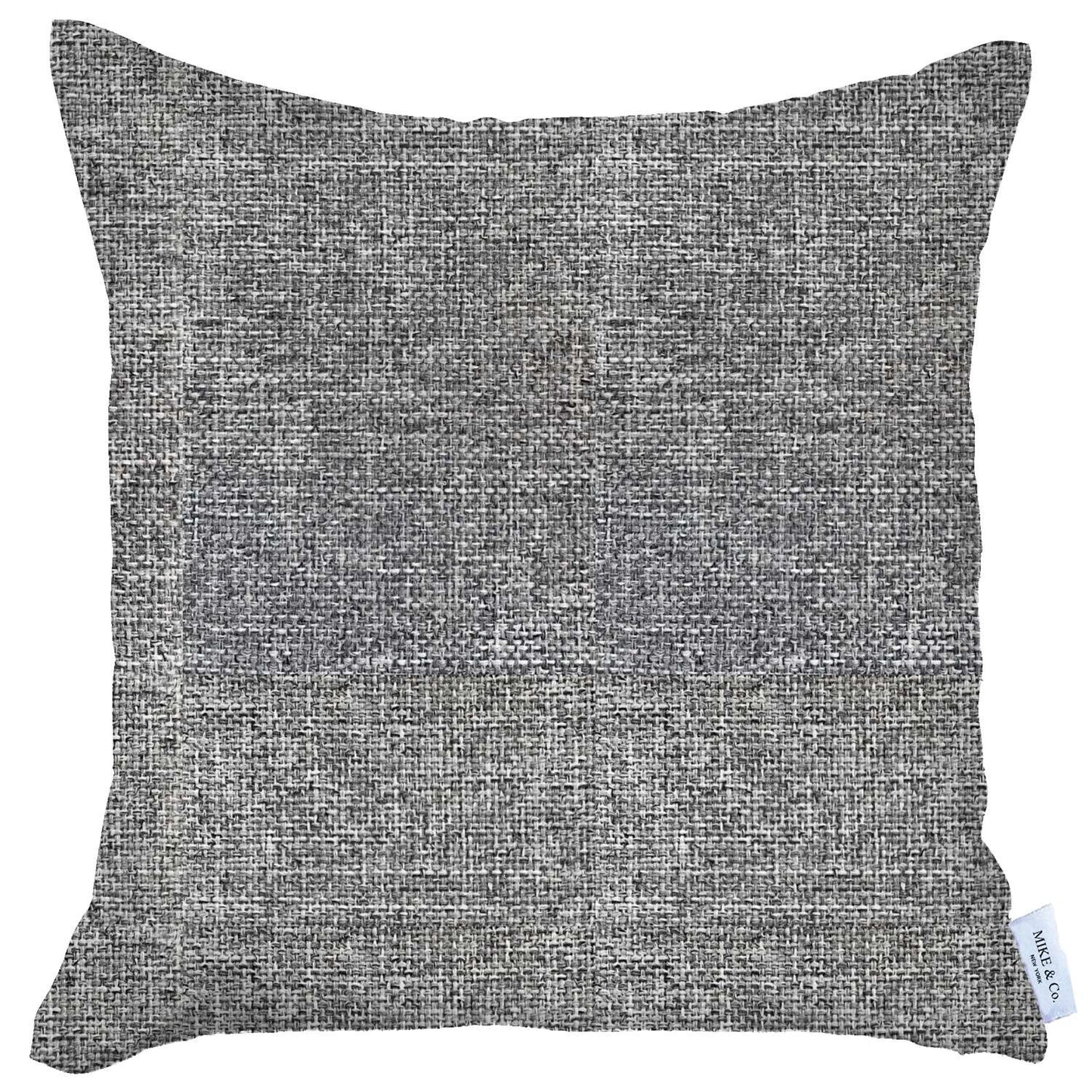 18" X 18" Grey And Black Solid Color Zippered Handmade Polyester Throw Pillow Cover