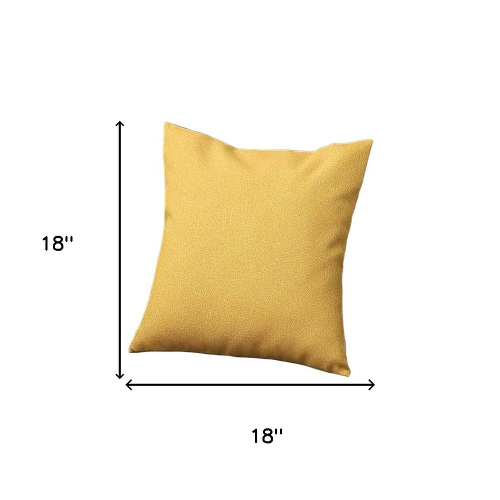 18" Yellow Throw Pillow Cover