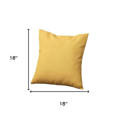18" Yellow Throw Pillow Cover