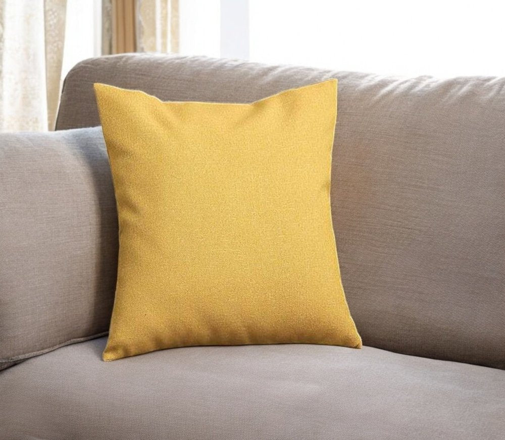 18" Yellow Throw Pillow Cover