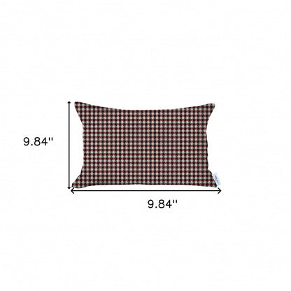 12" X 20" Red Lumbar Throw Pillow Cover