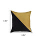 18" X 18" Yellow And Black Geometric Zippered Handmade Polyester Throw Pillow Cover