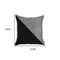 18" X 18" Grey And Black Geometric Zippered Handmade Polyester Throw Pillow Cover