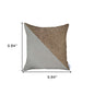 18" X 18" Ivory And Brown Geometric Zippered Handmade Polyester Throw Pillow Cover