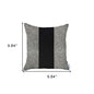 18" X 18" Grey And Black Geometric Zippered Handmade Polyester Throw Pillow Cover