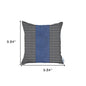 18" X 18" White And Blue Houndstooth Zippered Handmade Polyester Throw Pillow Cover