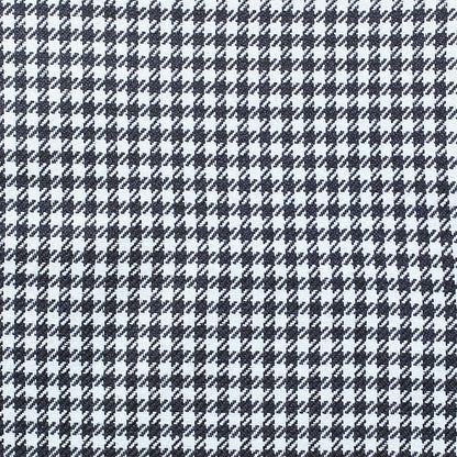 12" X 20" Black And White Houndstooth Zippered Handmade Polyester Lumbar Pillow Cover