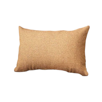 Set Of Two 20" X 12" Brown Polyester Zippered Pillow