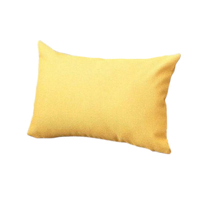 Set Of Two 20" X 12" Yellow Polyester Zippered Pillow