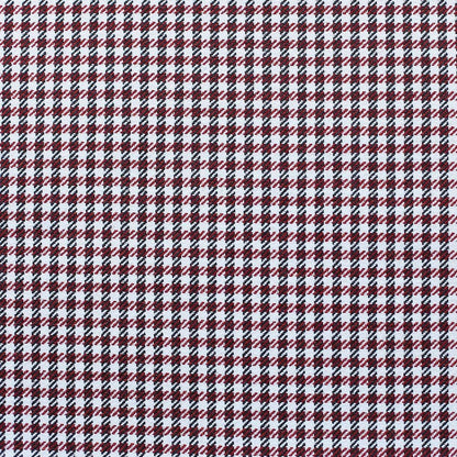 Set of Two 12" X 20" Red and White Houndstooth Fabric Lumbar Throw Pillows