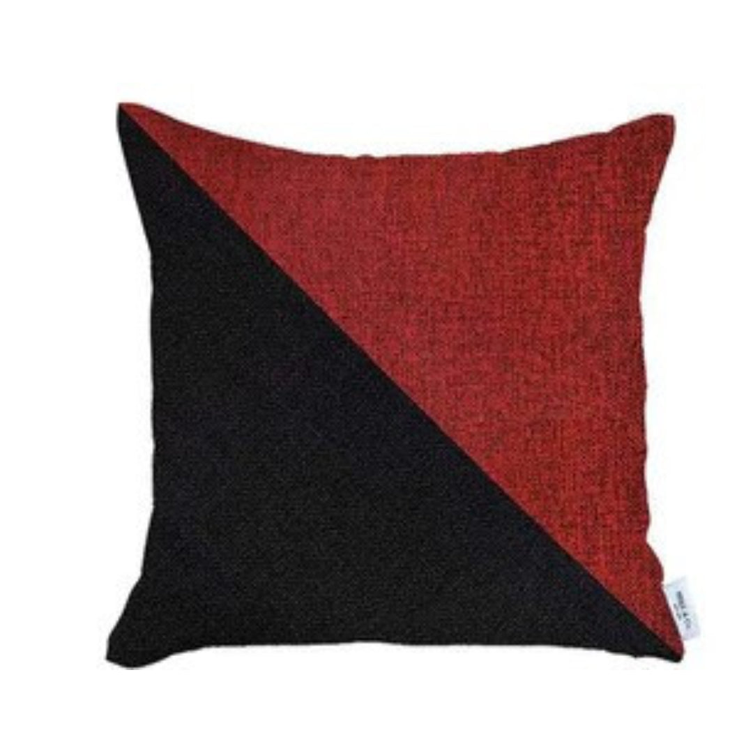 Set of Two 3" Red and Black Throw Pillow