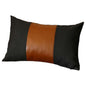 Set Of Two 20" X 12" Black And Brown Polyester Geometric Zippered Pillow