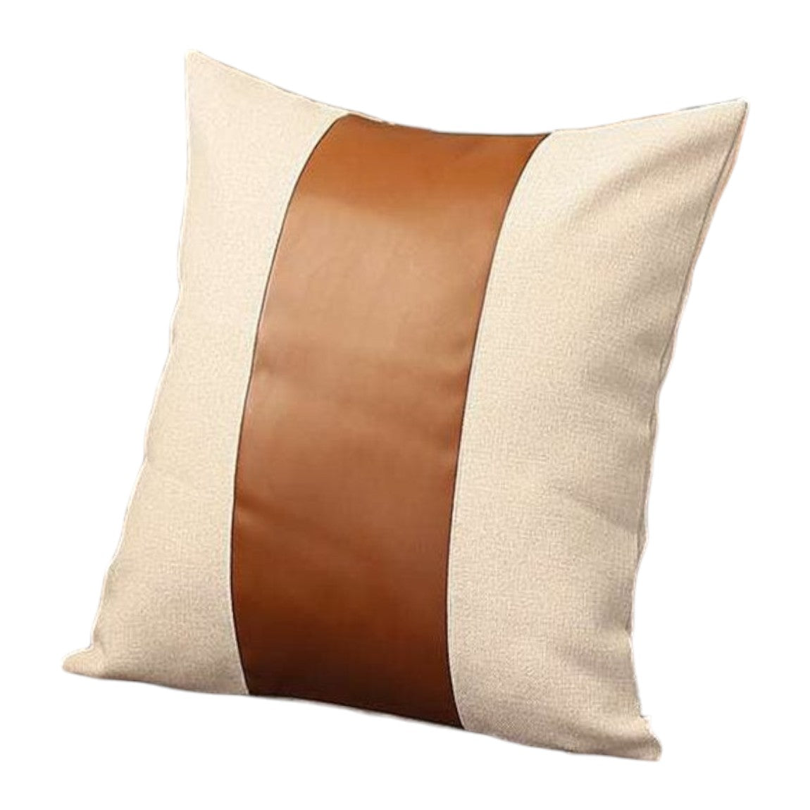 Set Of Two 18" X 18" Grey And Brown Polyester Geometric Zippered Pillow