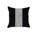 Set Of Two 18" X 18" Grey And Black Geometric Zippered Handmade Polyester Throw Pillow