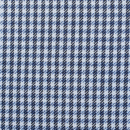 Set Of Two 18" X 18" White And Blue Houndstooth Zippered Handmade Polyester Throw Pillow