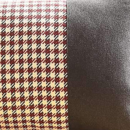 Set Of Two 20" X 12" Black And Red Polyester Houndstooth Zippered Pillow