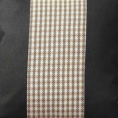 Set of Two 18" Black Brown and White Houndstooth Fabric Throw Pillows