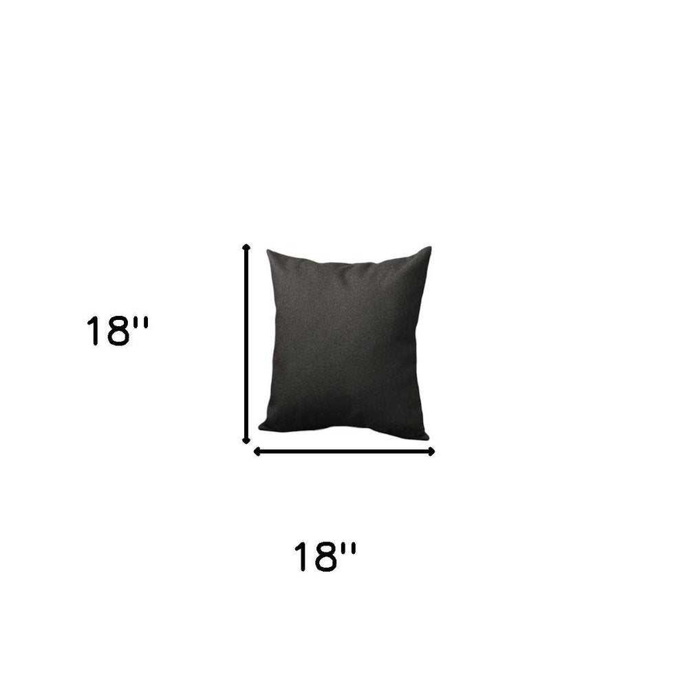 Set of Four Black Throw Pillow
