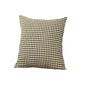 Set Of Four 18" X 18" Yellow Polyester Houndstooth Zippered Pillow