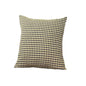 Set of Four 18" Yellow and Black Houndstooth Fabric Throw Pillows