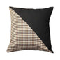 Set Of Four 18" X 18" Black And Brown Polyester Houndstooth Zippered Pillow