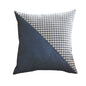 Set Of Four 18" X 18" Black And Blue Polyester Houndstooth Zippered Pillow