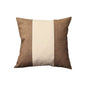 Set of Four 18" Brown and Ivory Color Block Fabric Throw Pillows