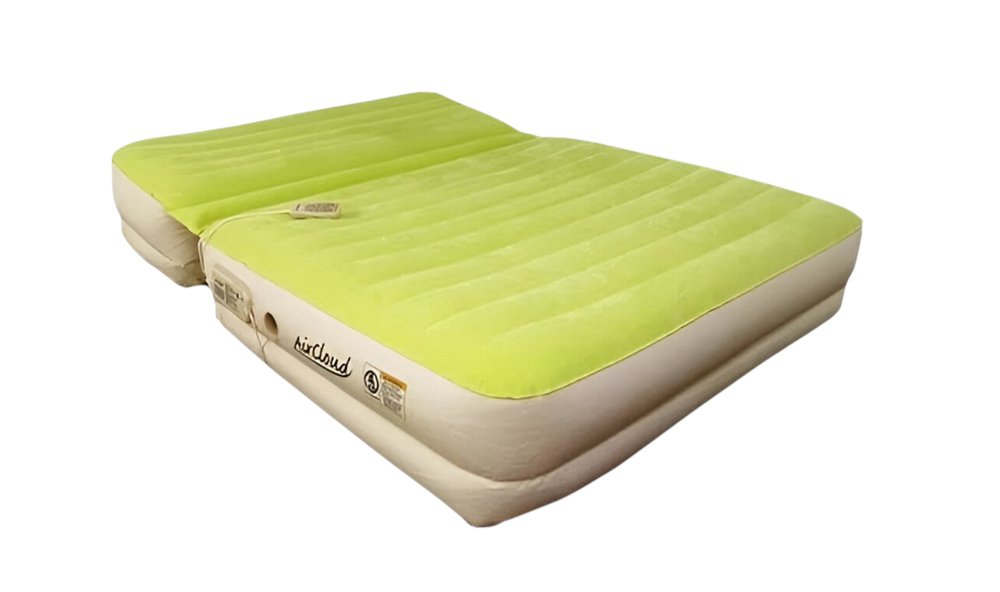 Incline Adjustable Moss Green Inflatable Queen Size Air Mattress