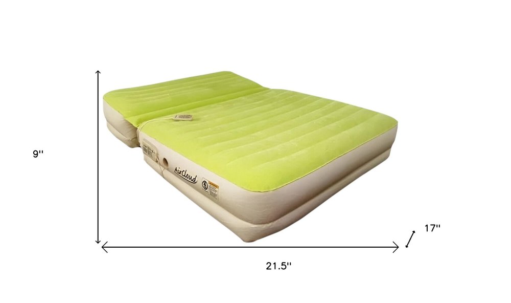 Incline Adjustable Moss Green Inflatable Queen Size Air Mattress