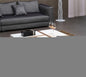 39" Brown and White Wood Square Solid Coffee Table With Four Drawers