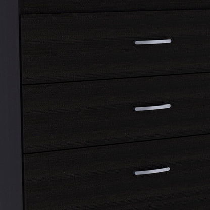 31" Black Three Drawer Dresser