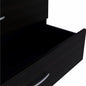 31" Black Wood Three Drawer Dresser