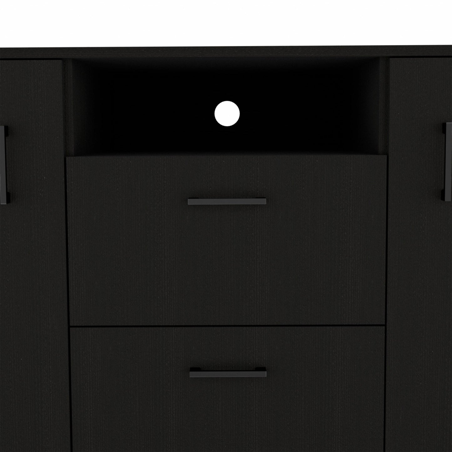 55" Black Two Drawer Dresser