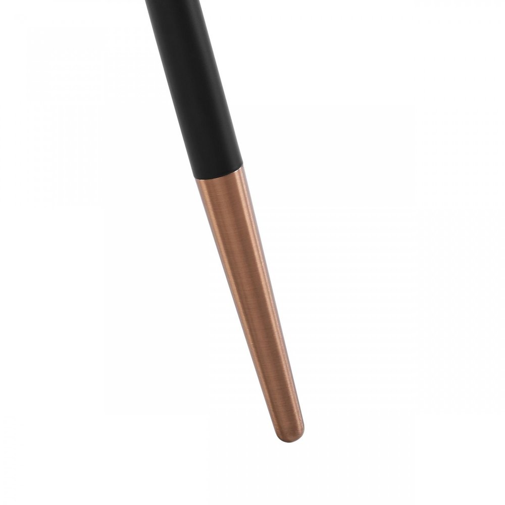 20" Black and Gold Faux Marble And Metal Round Coffee Table