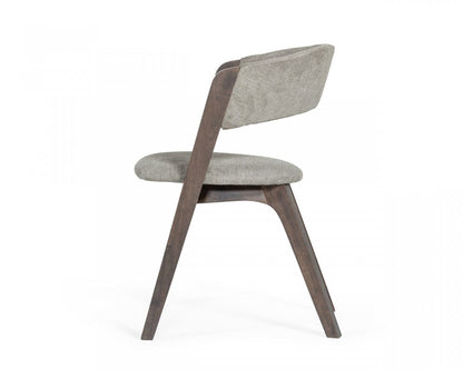 Set of Two Gray Wenge Dining Chairs