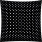 17" Black and White Polka Dot Indoor Outdoor Throw Pillow Cover