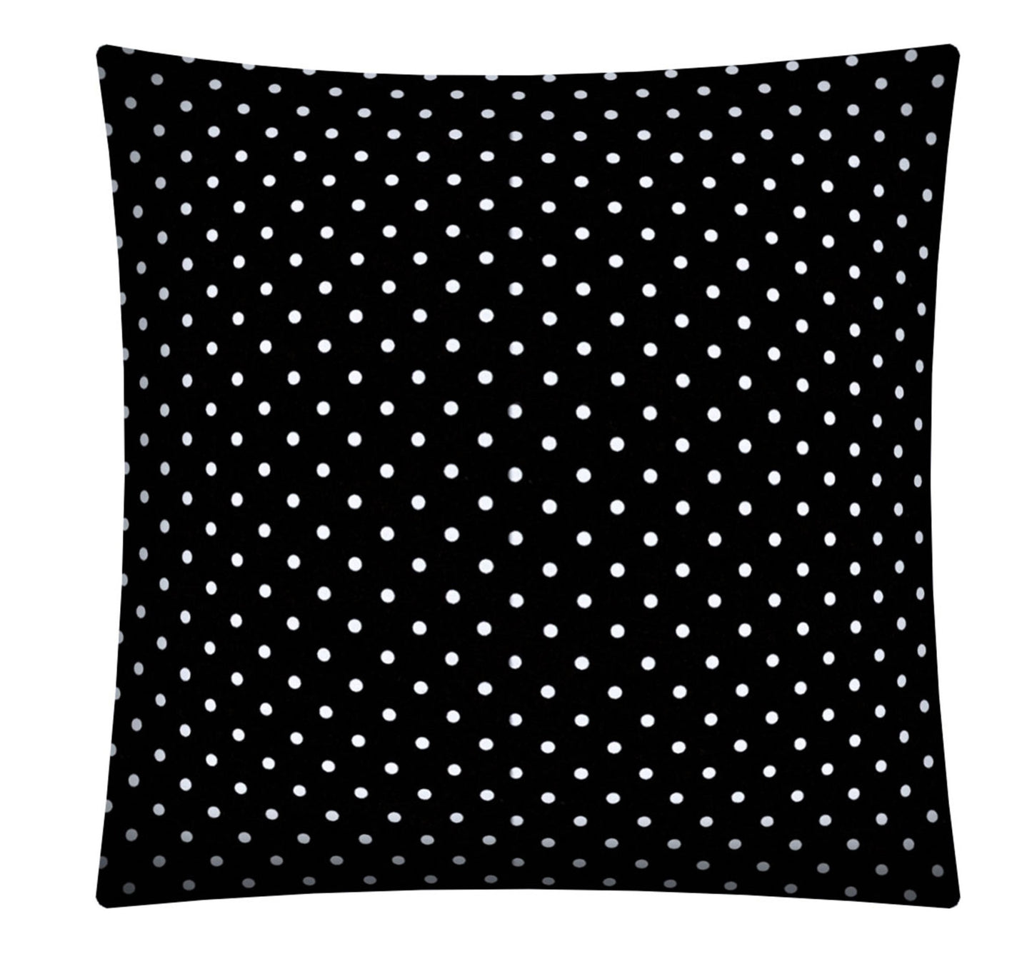 17" Black and White Polka Dot Indoor Outdoor Throw Pillow Cover