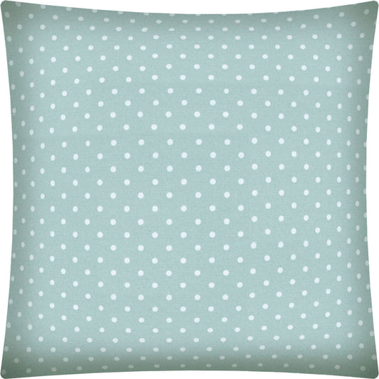 17" Seafoam Polka Dot Indoor Outdoor Throw Pillow Cover