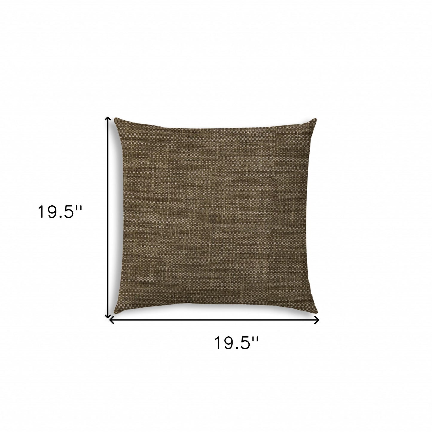 20" Brown Indoor Outdoor Throw Pillow Cover With Texture