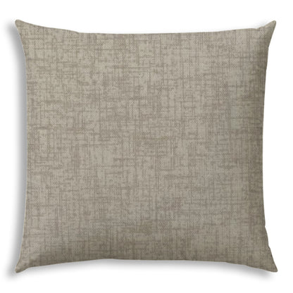 20" Taupe Indoor Outdoor Throw Pillow Cover