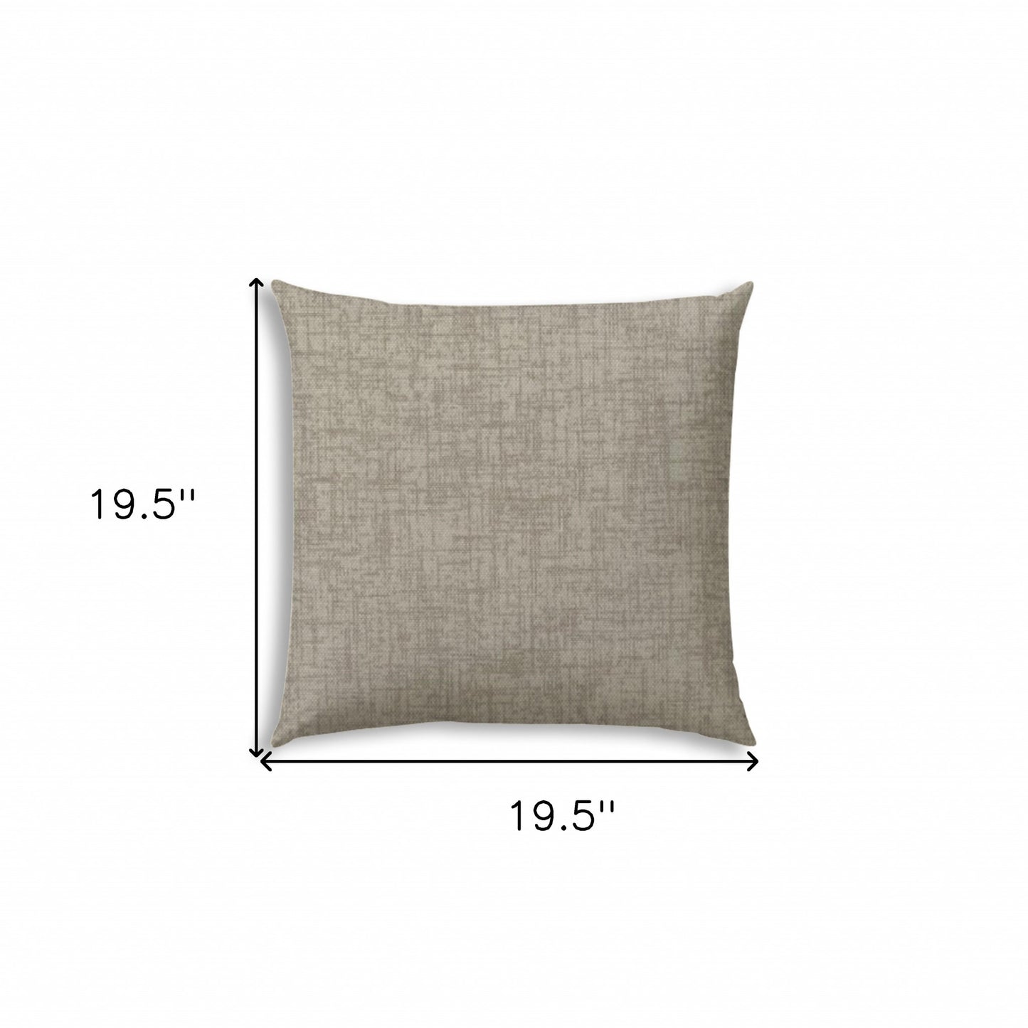 20" Taupe Indoor Outdoor Throw Pillow Cover