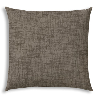 20" Taupe Indoor Outdoor Throw Pillow Cover