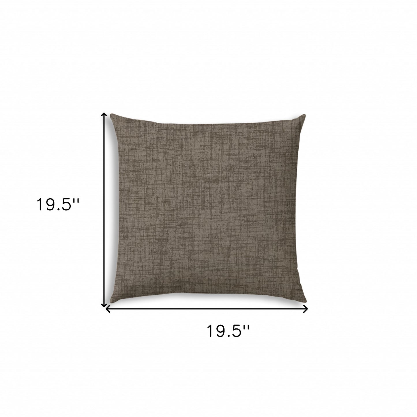 20" Taupe Indoor Outdoor Throw Pillow Cover