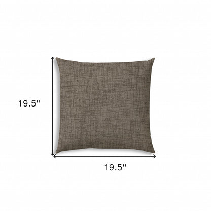 20" Taupe Indoor Outdoor Throw Pillow Cover